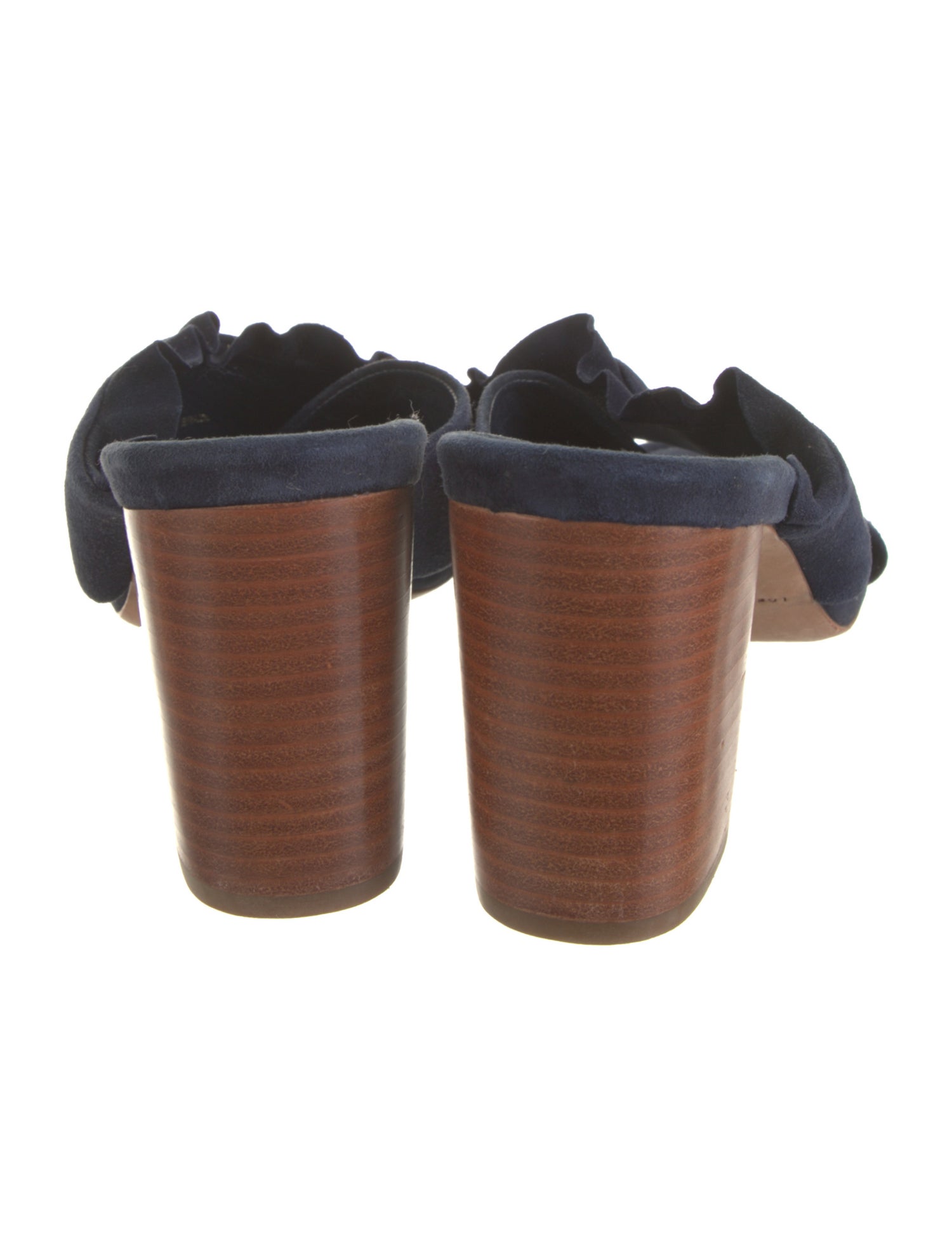 Loeffler Randall Suede Ruffle Embellishment Slides